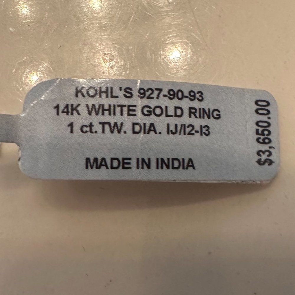 14K white gold band NEW - Picture 3 of 10